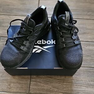 Reebok Men's Black Knit Athletic Shoes